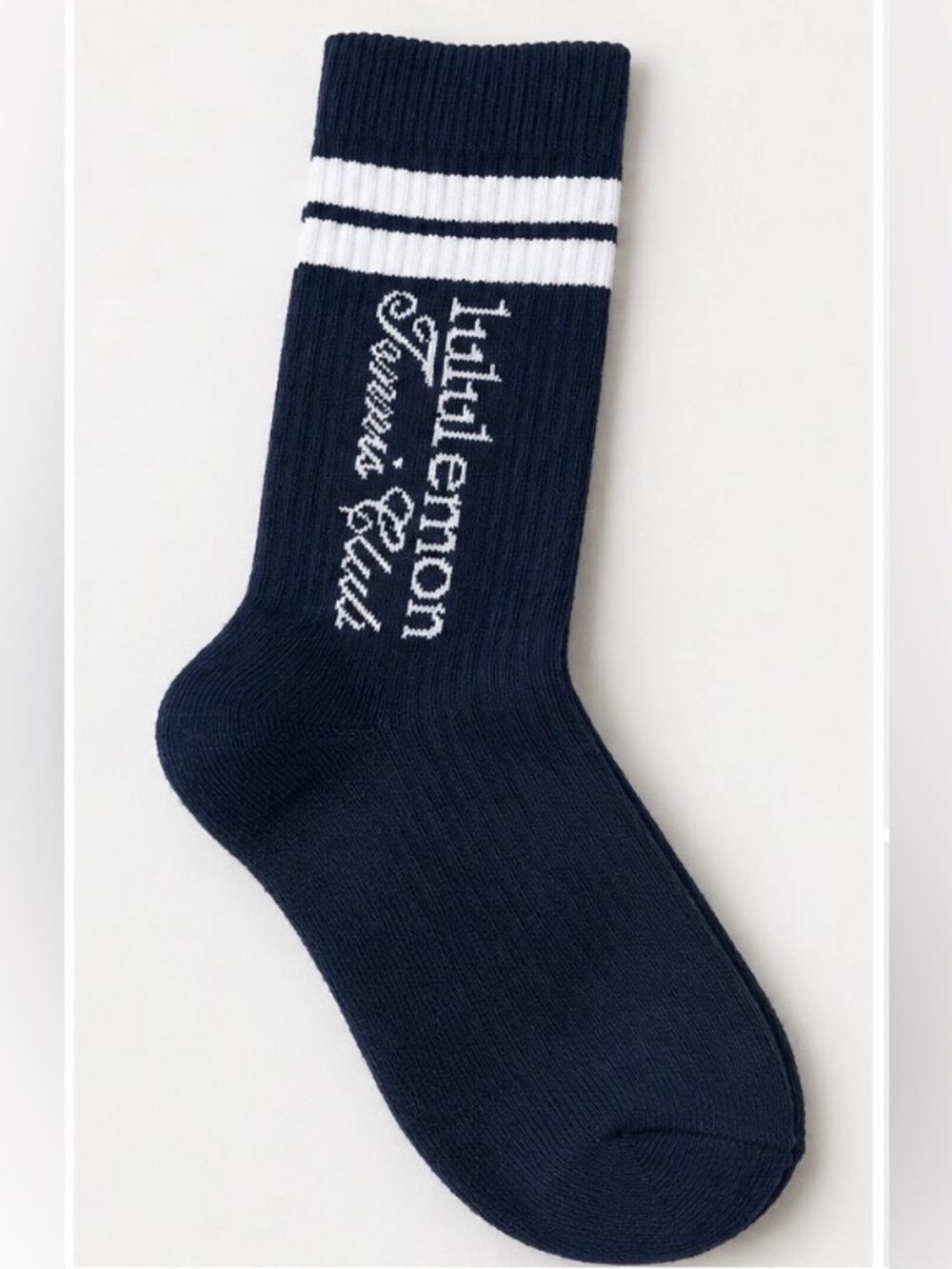 Lululemon Daily Stride Ribbed Crew Socks Navy | Size M NWT